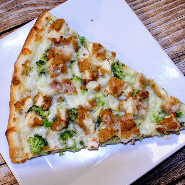 Chicken and Broccoli Pizza.