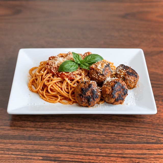 Spaghetti with Meatballs Pasta.